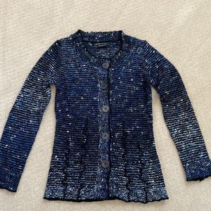 BCBG Maxazria blue cardigan sweater | Size Small
